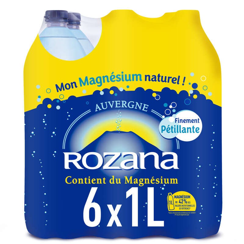 Rozana Eau minérale gazeuse Le pack de 6x1L