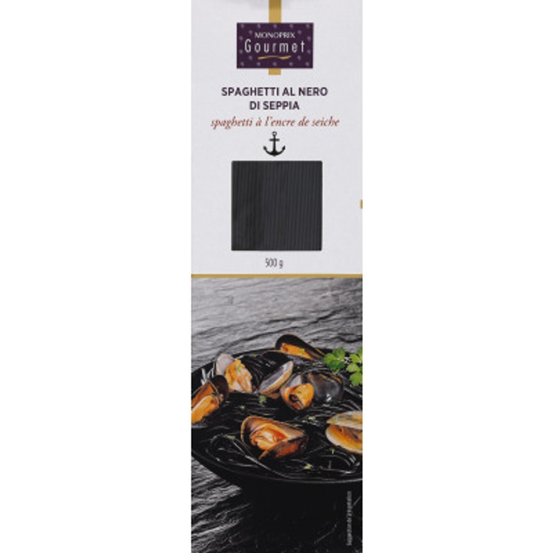 Monoprix Gourmet Spaghetti à l'encre de seiche 500g