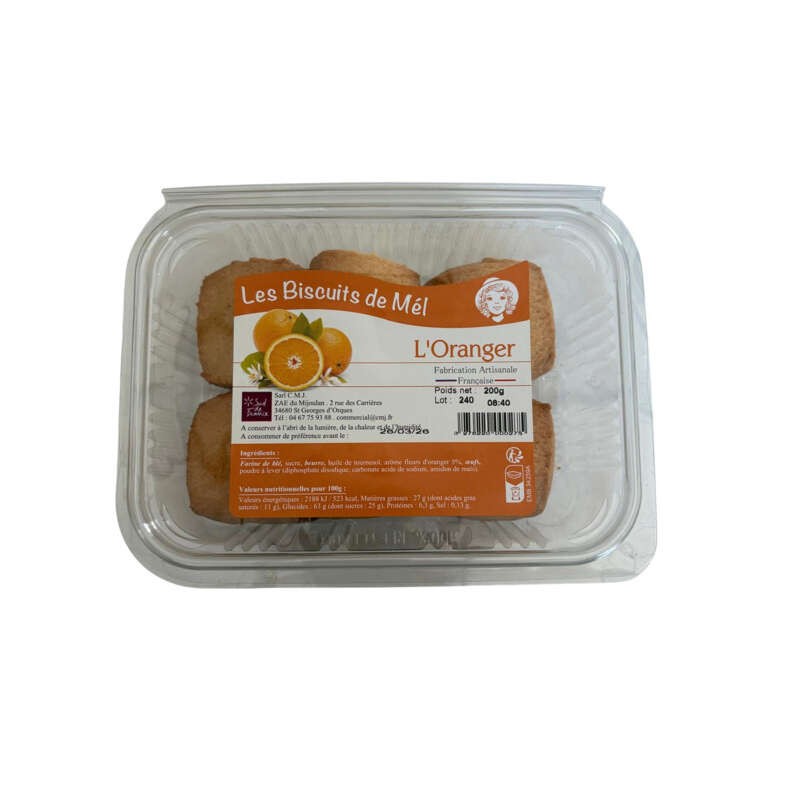 Les Biscuits de Mel L'Oranger 200g