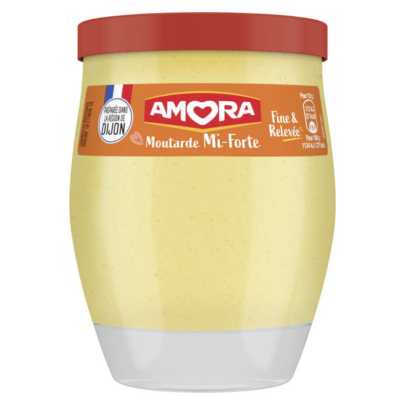 Amora Moutarde Mi-Forte Verre 230g