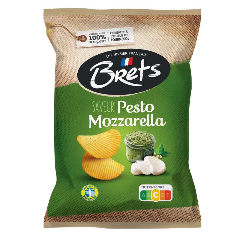 Brets Chips saveur Pesto Mozarella 125g