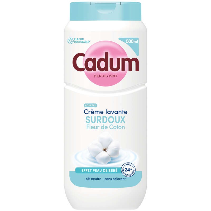 Cadum Doux Crème lavante surdoux Fleur de coton 500ml
