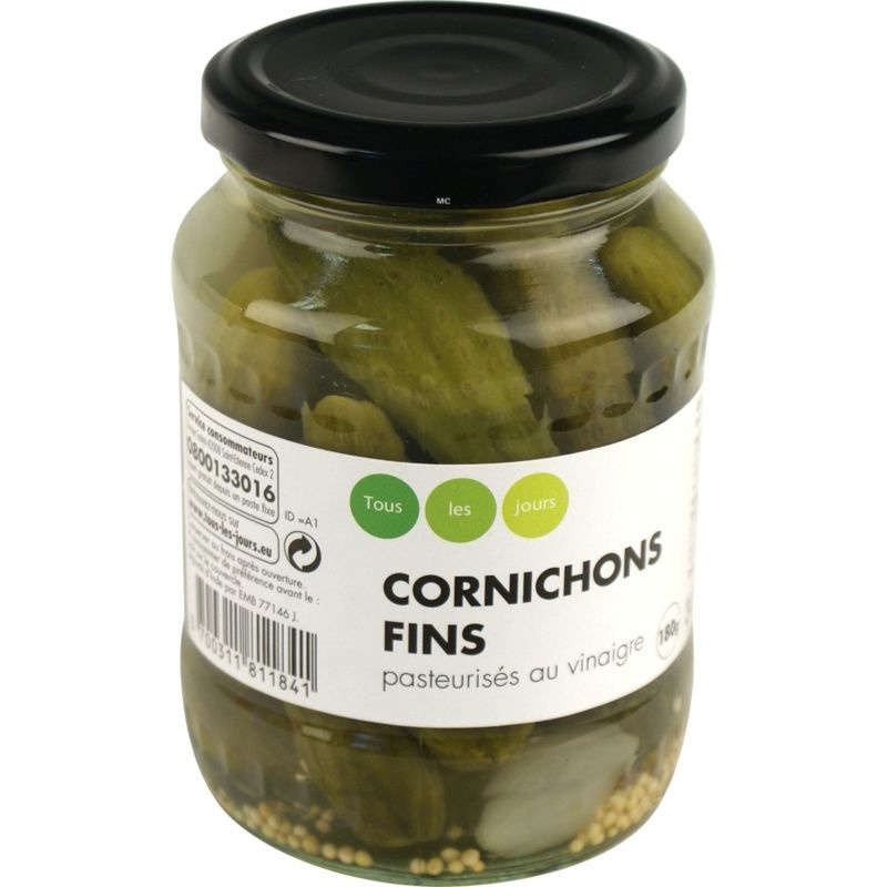 Tous les Jours Cornichons Fins 185g