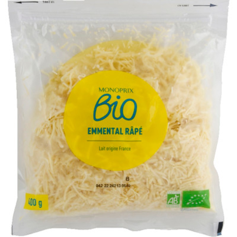 Monoprix Bio Emmental râpé 400g