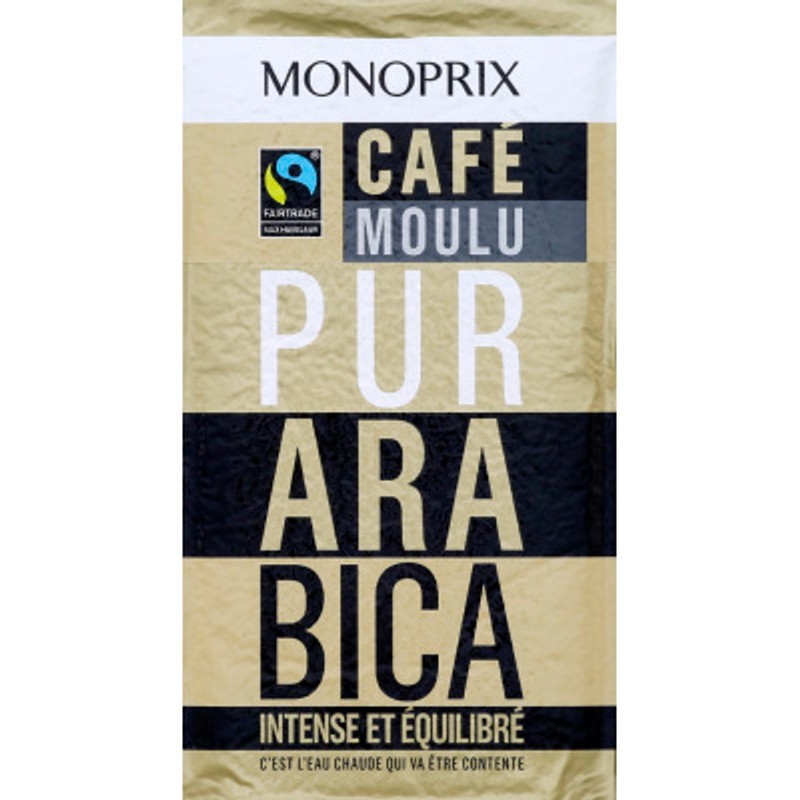 Monoprix café moulu pur Arabica intense & équilibré 250g