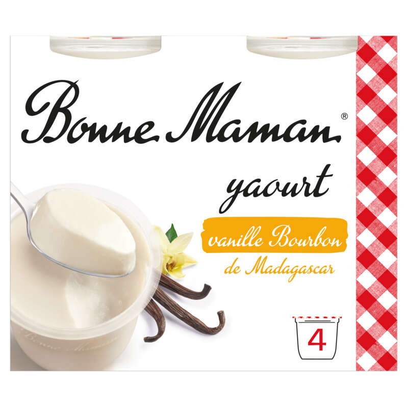 Bonne Maman Yaourt Vanille Bourbon 4x125g
