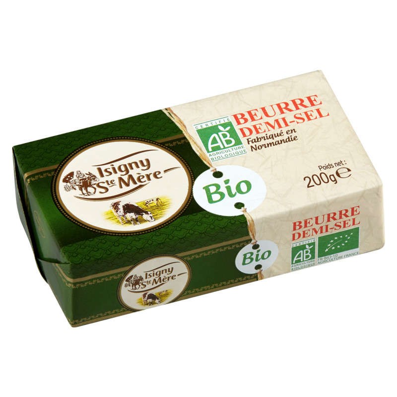 Isigny Sainte Mère Beurre Bio plq salé 200g
