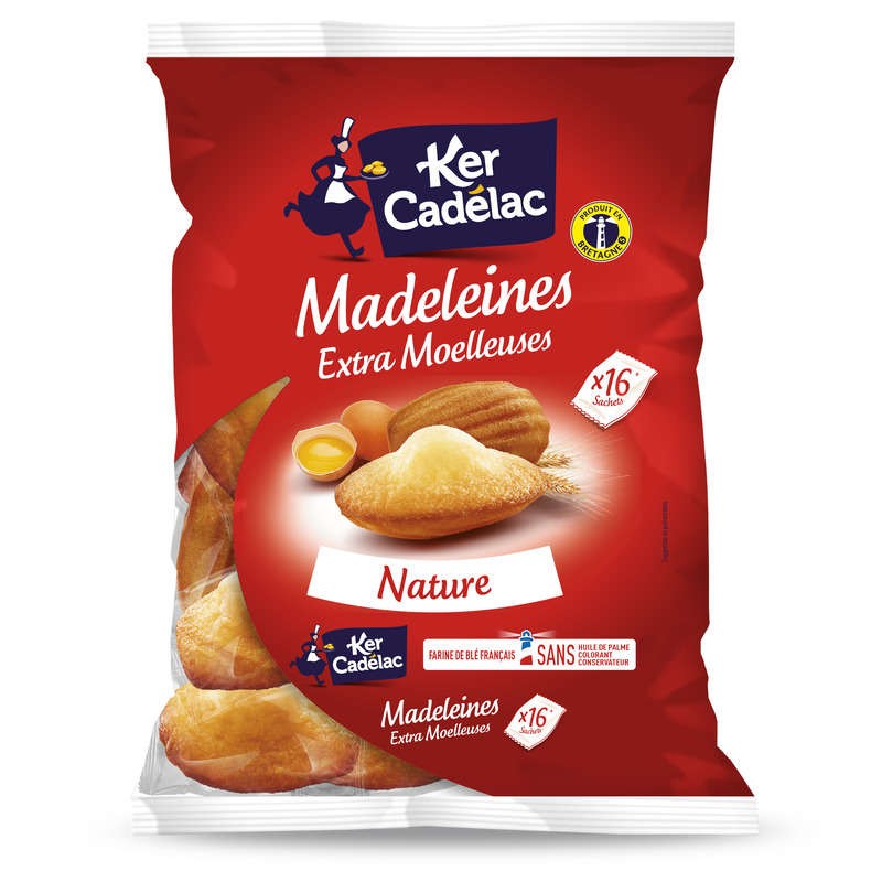 Ker Cadelac Madeleines Extra-Moelleuses, Sachets Fraîcheur 400G