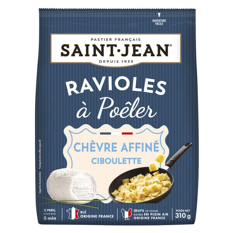 Saint Jean Ravioles à Poêler au Chèvre Affiné Ciboulette 310g