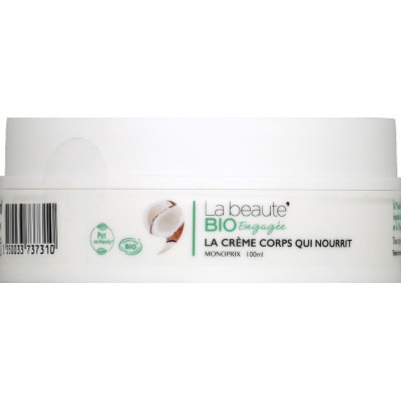 Monoprix La Beauté Bio Engagée La Crème Corps Qui Nourrit 100ml