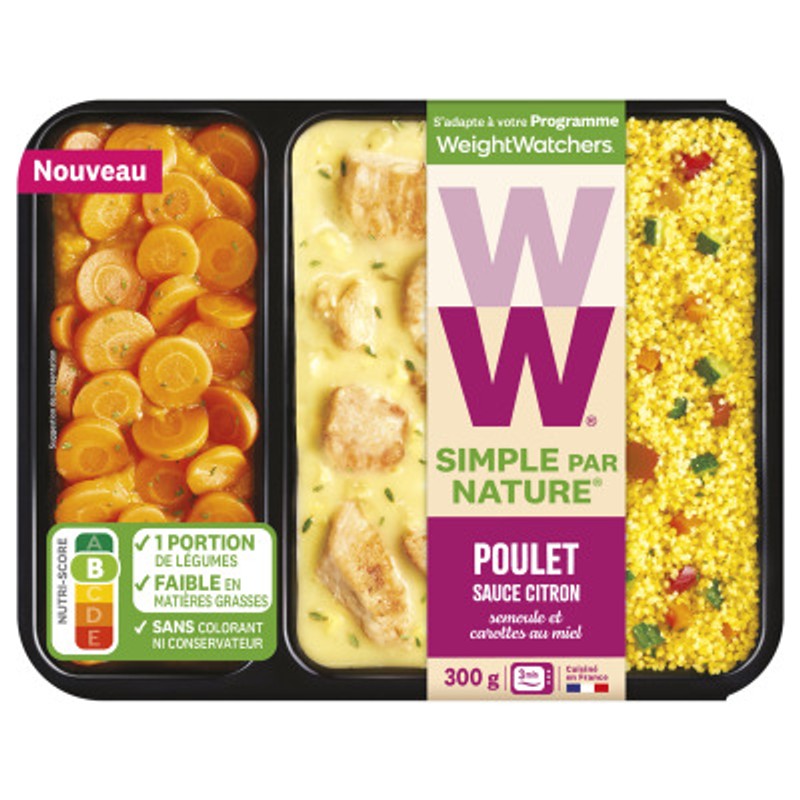 WeightWatchers Poulet Citron Semoule 300g