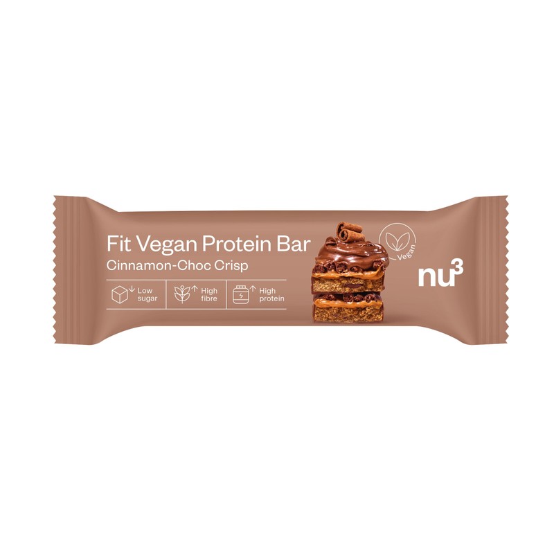 Nu3 Barre Protéinée Vegan Chocolat Cannelle 50g
