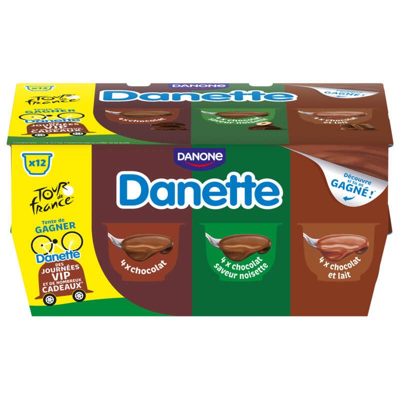 Danette Crème dessert 3 chocolats 12x115g