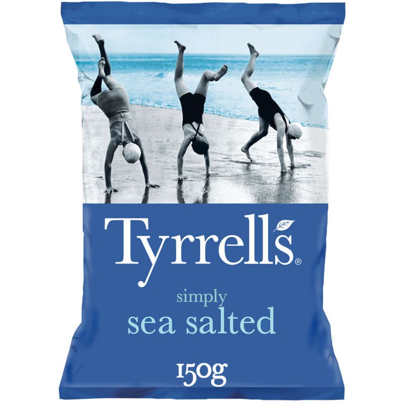 Tyrrell's Chips de pommes de terre au sel de mer 150g