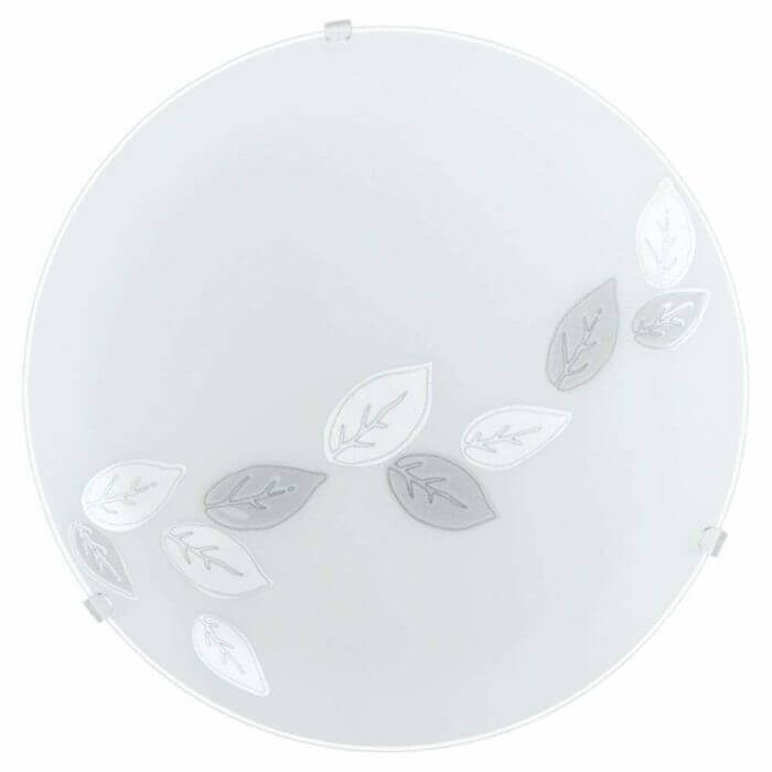 Plafonnier E27 60W Verre Blanc Diamètre 250Mm Mars