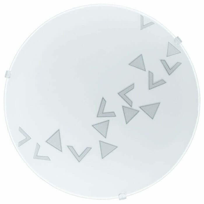 Plafonnier E27 60W Verre Blanc Diamètre 250Mm Mars