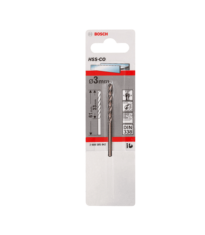 Foret hss-co 3.0x33x61mm BOSCH acc