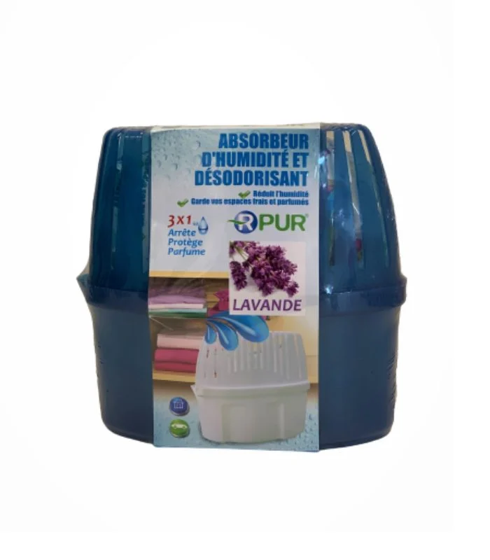 Absorbeur d’humidité et désodorisant lavande 450g