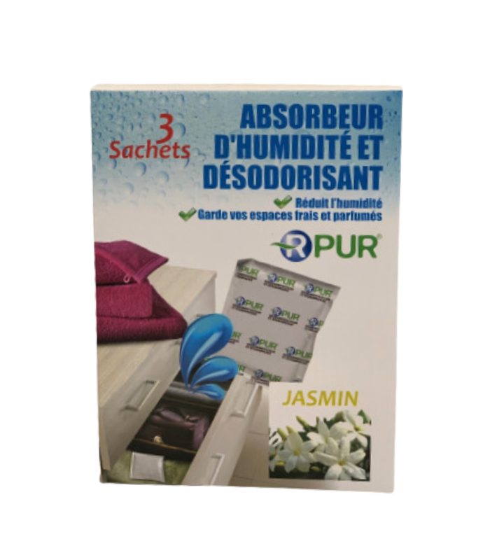 Absorbeur d’humidité et désodorisant jasmin 3×36 G