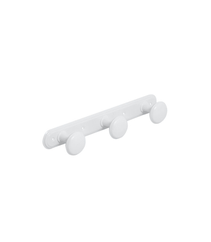 Porte-Manteau Acier 3 Supports Blanche