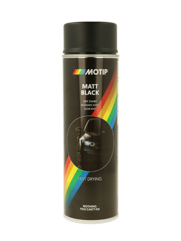 Peinture aérosol noir mat 500 ml MOTIP