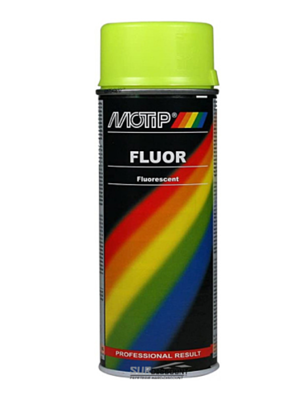 Peinture aérosol jaune fluo 400ml MOTIP