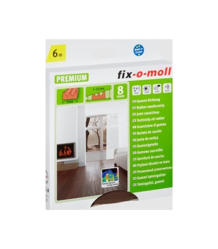 Joint profilé en e fix-o-moll adhesive marron 6m4x9mm