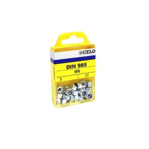 Ecrou Autobloquant Zingue+Nylon 10 Unités