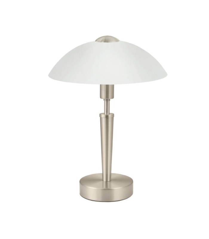 Lampe de table acier nickel mat E14 60W 260mm
