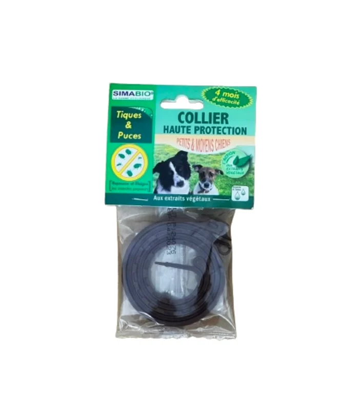 Collier pour chien anti tiques et puces naturel