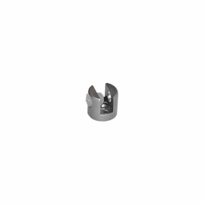 Support Etagere En Verre 22X22Mm Nickel Mat