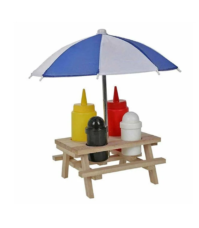 Set Cruet Avec Table 6Pcs