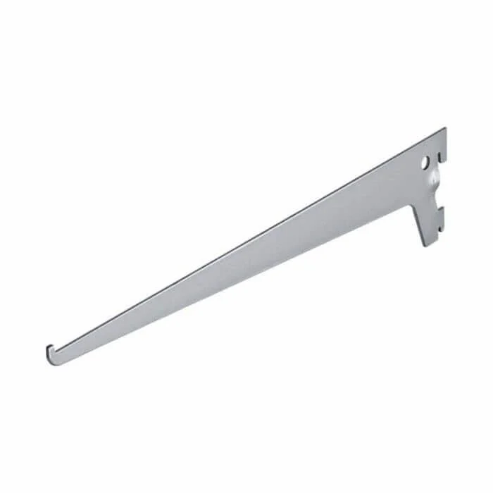 Console simple en acier 35cm gris aluminium