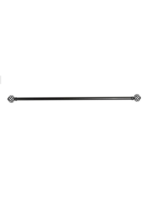 Kit tringle à rideaux 210 – 380 cm ⌀ 2.80 cm embout torsade graphite