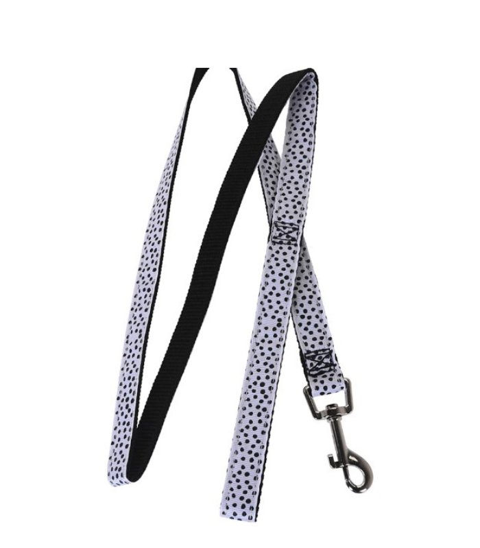 Laisse de chien 120cm noir/blanc
