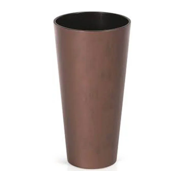 Pot De Fleurs Tubus Slim Corten Acier Avec Insert