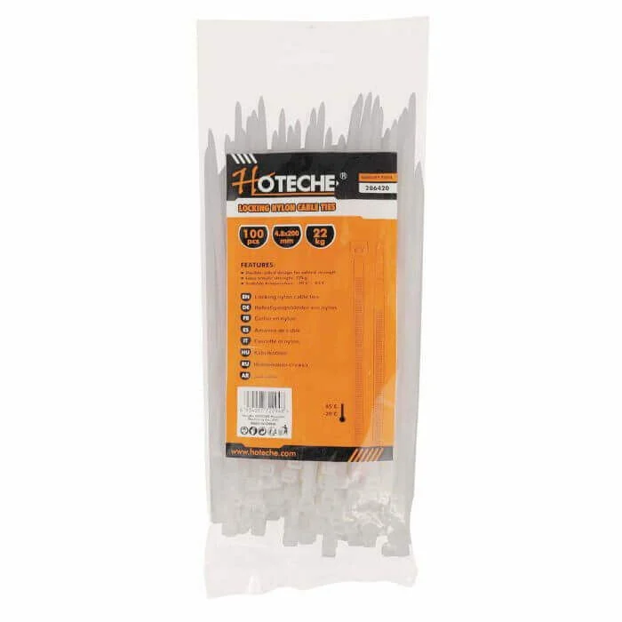 Attache Cables 2.5Mmx150Mm Nylon Blanc