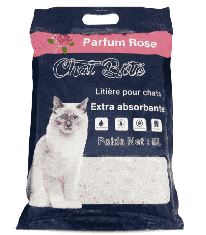 Litière Absorbante 5L Rose Chat Bote