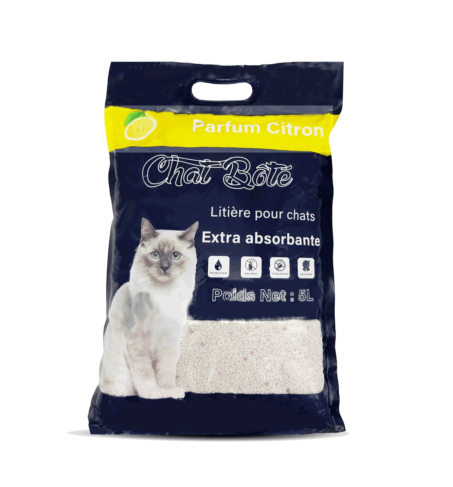 Litière pour chat au parfum citron 5 L