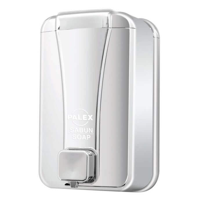 Distributeur de savon liquide 500 cc chromé 10,40 x 16,30 x 9,30 cm