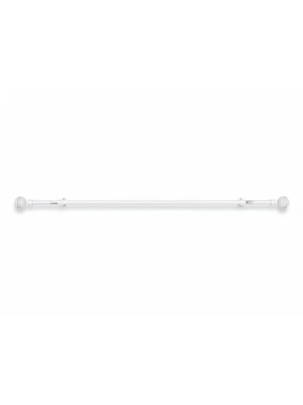Kit tringle à rideaux extensible 120–210 cm ø19 mm embout zenitude blanc laqué