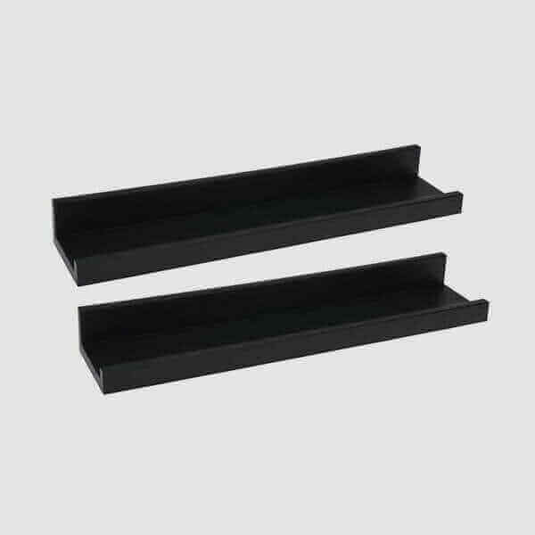 Etageres Murales Noir 2Pcs 2Ass