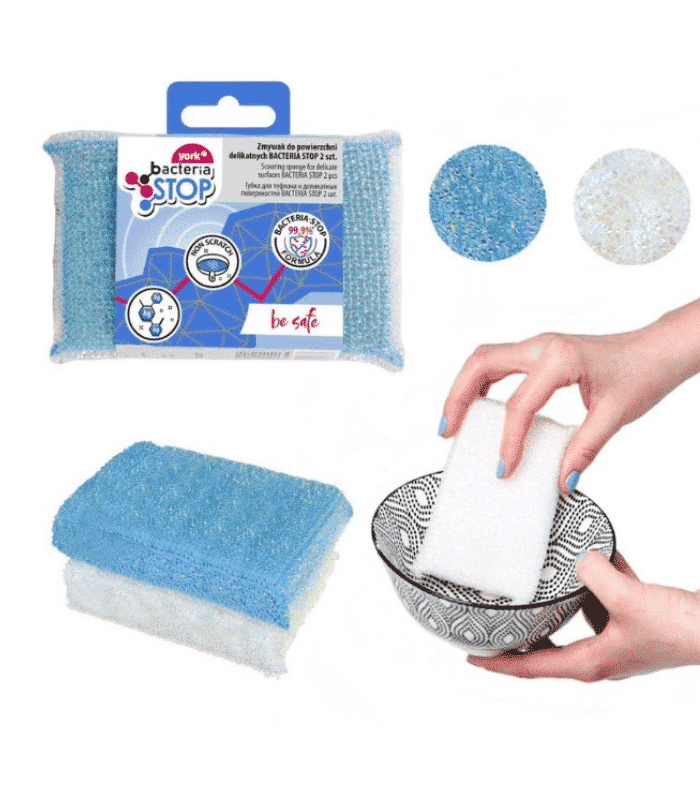 Éponge à récurer pour surfaces délicates BACTÉRIA STOP