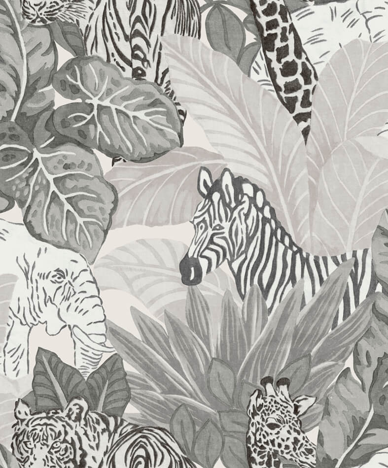 Papier Peint Wildlife Black White