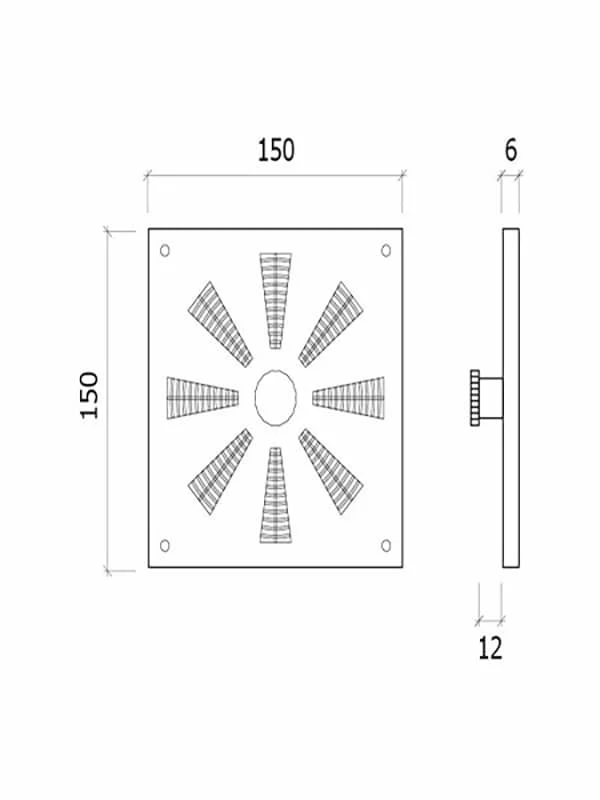 Grille De Ventilation Avec Réglage 150X150 Mm Blanche