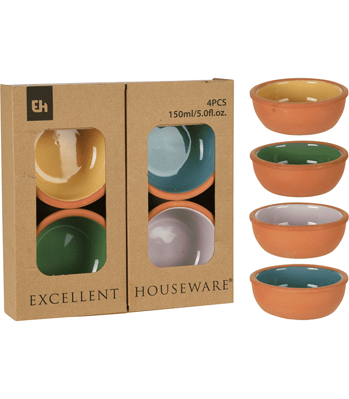 Set De 4 Bols En Terre Cuite 150Ml
