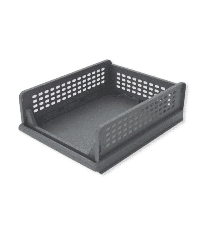 Bac pliable de rangement gris