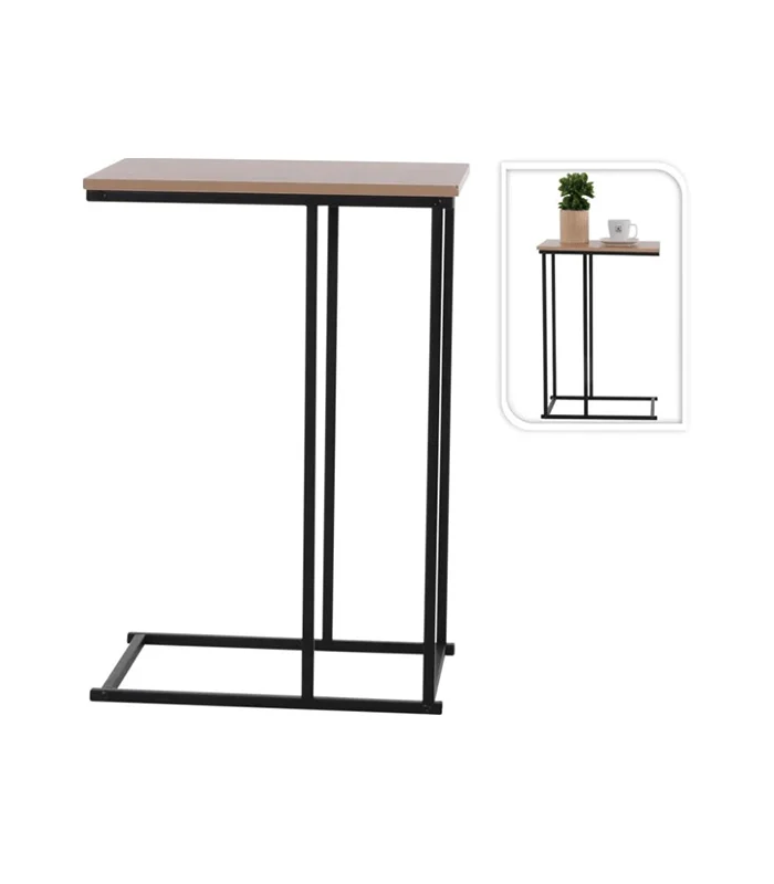 Table D’Appoint En Métal Avec Plateau En Mdf