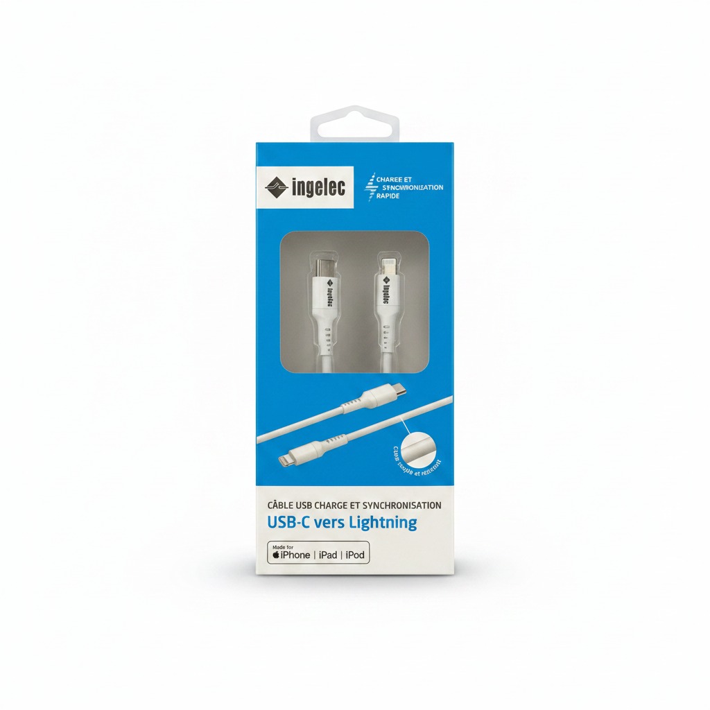 Câble Type C – Lightning Tpe 1m
