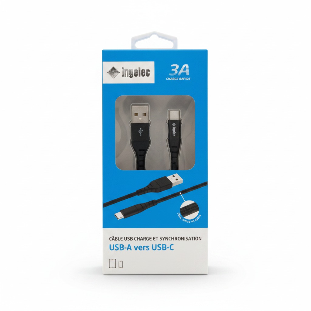 Câble Type A – Type C Nylon 1.2m